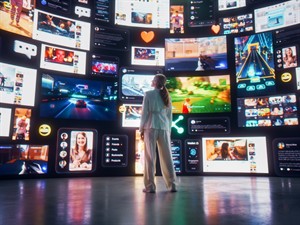 Shutterstock_2492758751_Woman Connecting To Animated Stream of Content_Sieviete pieslēdzas animētai satura straumei..jpg