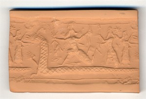 WIKI_19052026_The_Weather_god_fighting_a_Bašmu_dragon,_Neo-Assyrian_cyllinder_seal.jpg