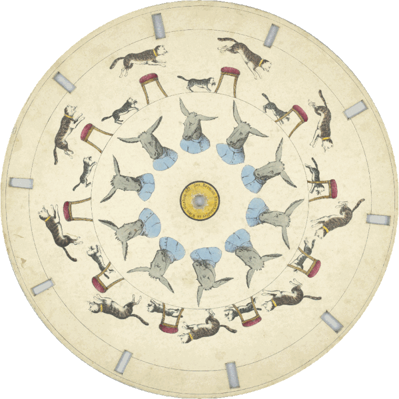 33 httpscommons.wikimedia.orgwikiFileOptical_Toy,_Phenakistiscope_Disc_with_Cats_and_Donkey,_ca._1830.gif.gif
