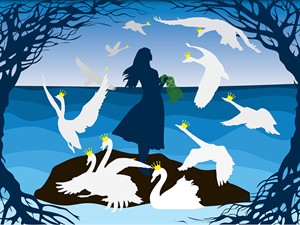 shutterstock_1895038417_fairy tale Wild Swans_pasaka Meža gulbji.jpg