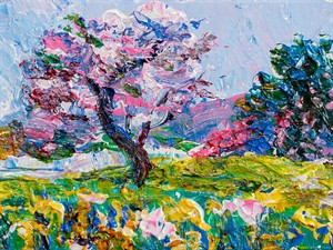 shutterstock_2694315985_Painting of a blooming tree_Ziedoša koka gleznojums.jpg